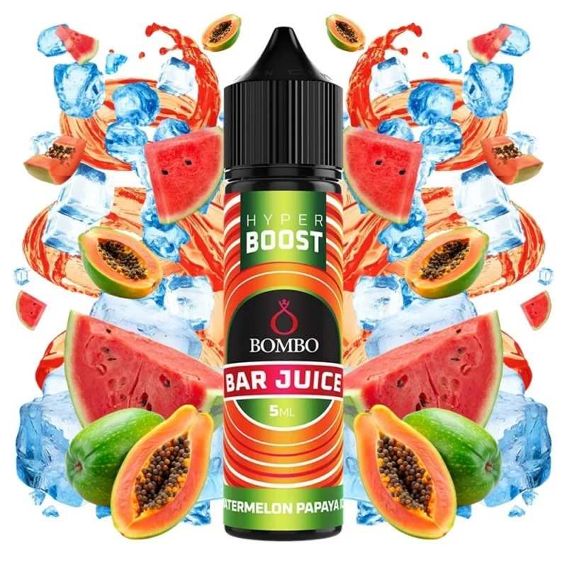 Bombo Bar Juice Hyper Boost Watermelon Papaya Ice Flavor Shot 5ml/60ml