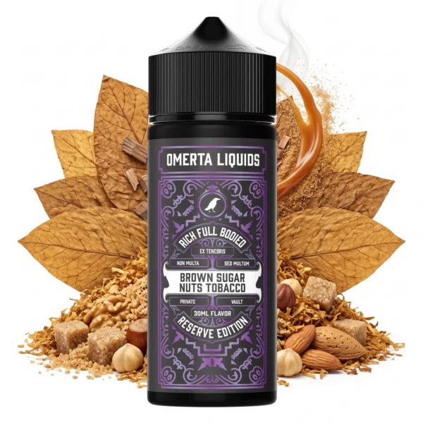 Omerta Reserve Brown Sugar Nuts Tobacco Flavor Shot 30ml/120ml